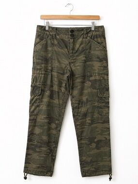 Sanctuary Camo Cropped Cargo Pants Utility Mid-Rise Size 28